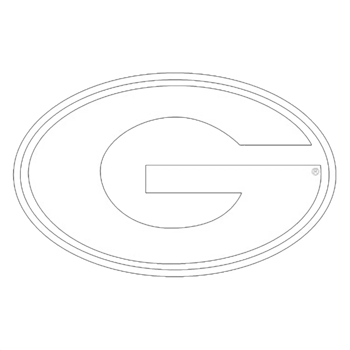 Georgia bulldogs knife cut white georgia g decal