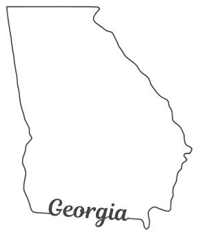 Georgia â map outline printable state shape stencil pattern â diy projects patterns monograms designs templates