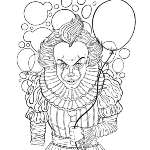 Pennywise coloring pages printable for free download