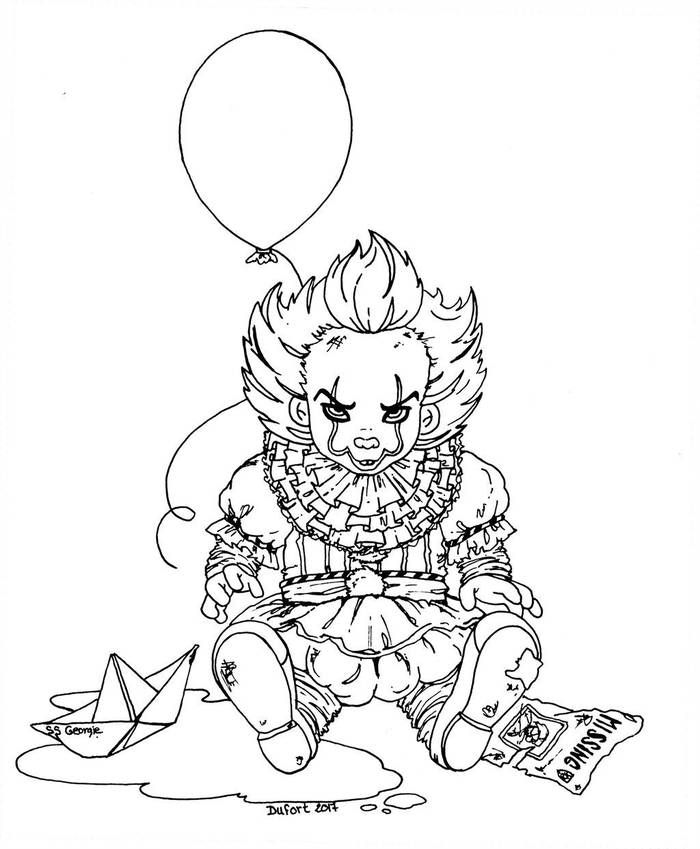 Pennywise coloring pages ideas with printable pdf