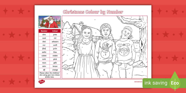 Ð german christmas lour by number activity sheet