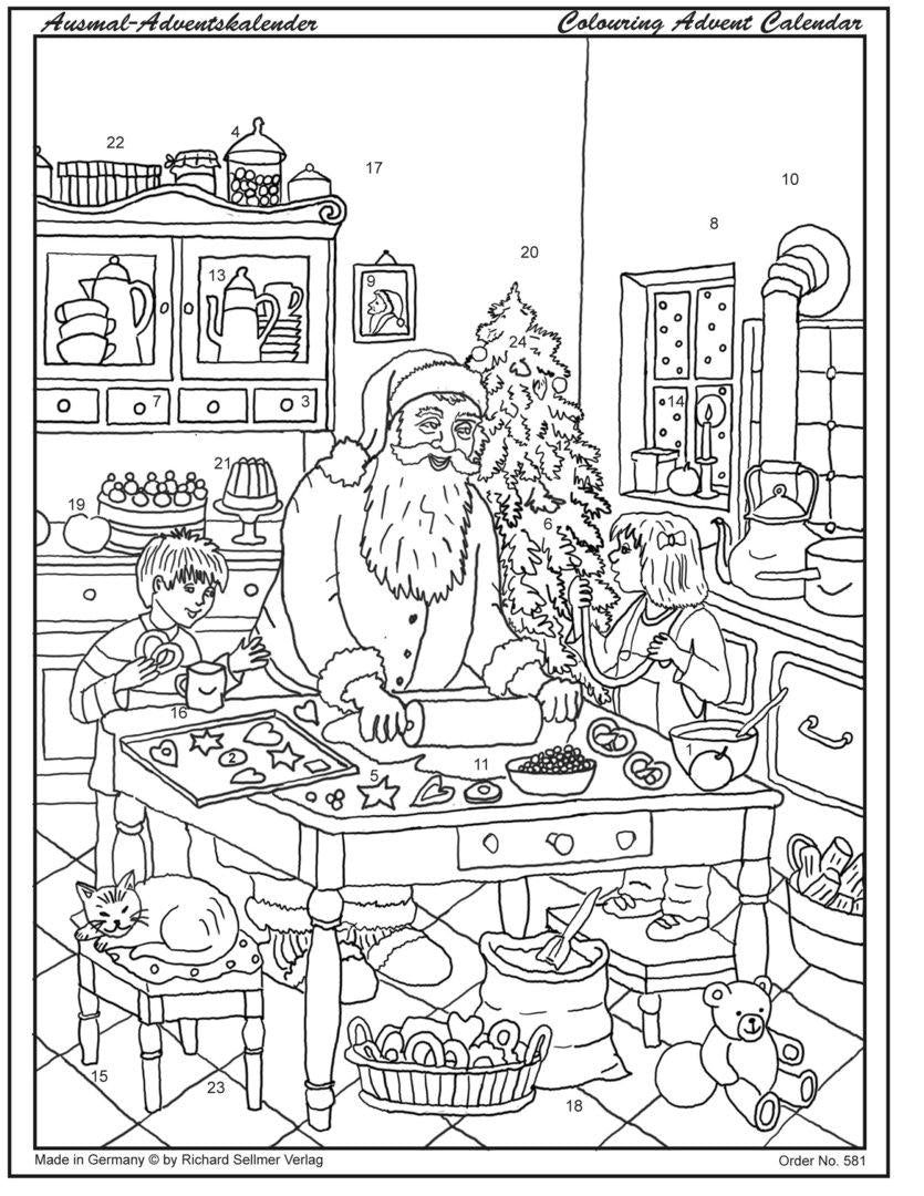 Santa coloring published by stuttgart