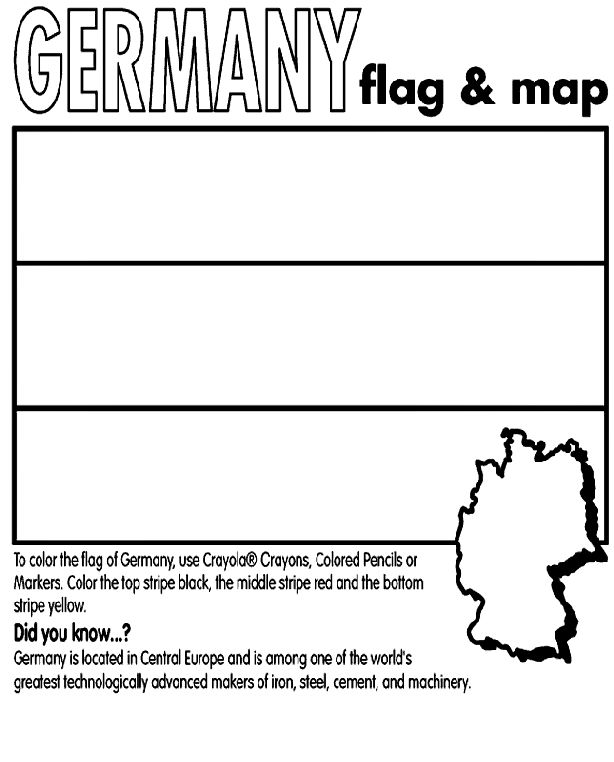 Germany on crayola flag coloring pages germany flag world thinking day