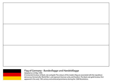 Flag of germany coloring page free printable coloring pages