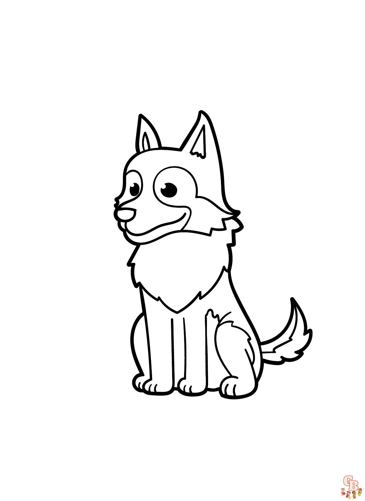 German shepherd coloring pages