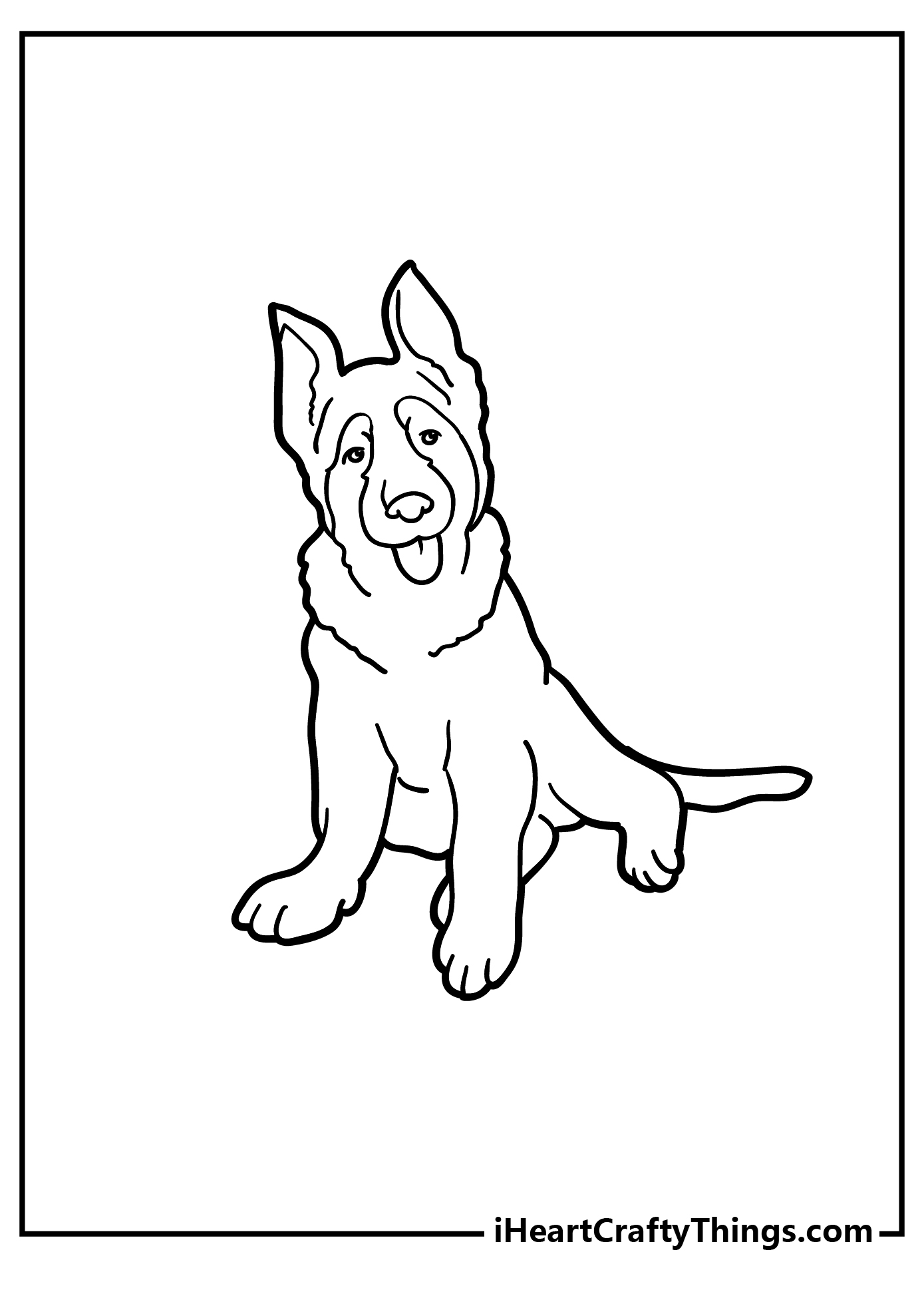 German shepherd coloring pages free printables