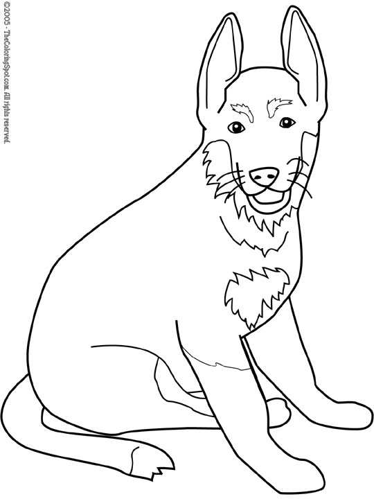 German shepherd coloring page audio stories for kids free coloring pages colouring printables