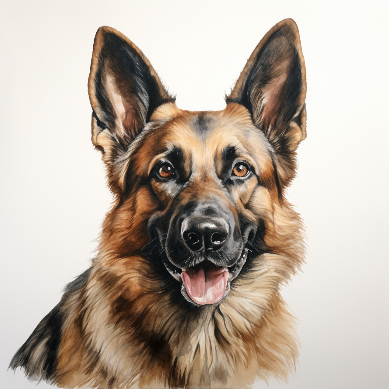 D diamond painting german shepherd watercolor portrait kit