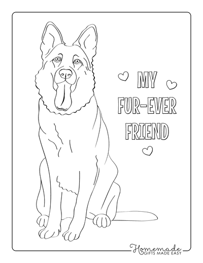 Free dog coloring pages for kids adults