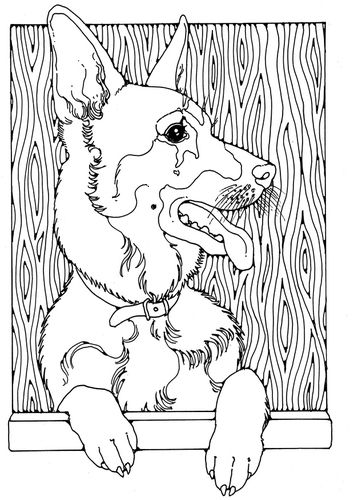 Coloring page german shepherd