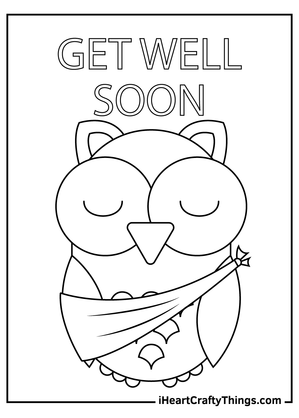 Get well soon coloring pages free printables