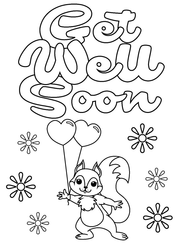 Get well soon coloring pages