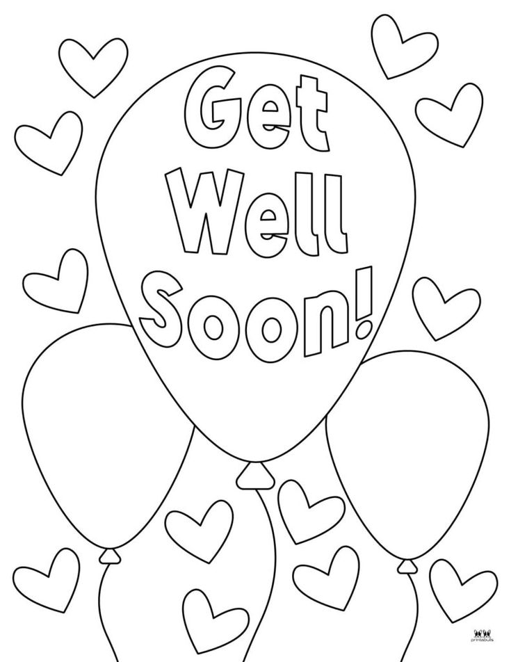 Get well soon coloring pages