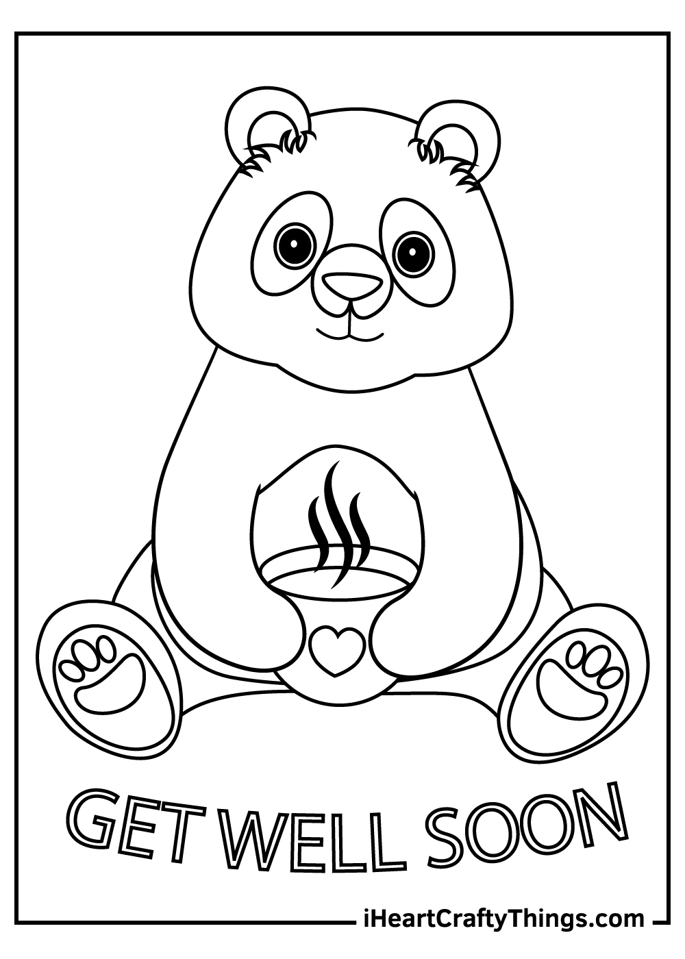 Get well soon coloring pages free printables