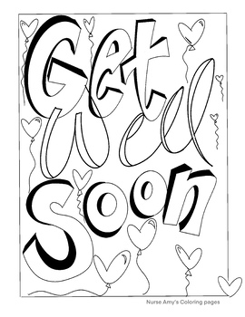 Get well soon coloring page by nurse amys coloring pages tpt