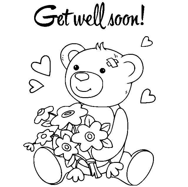 Get well soon coloring pages printable for free download