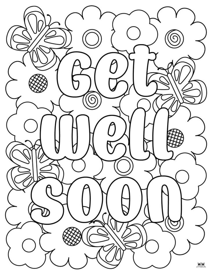 Get well soon coloring pages