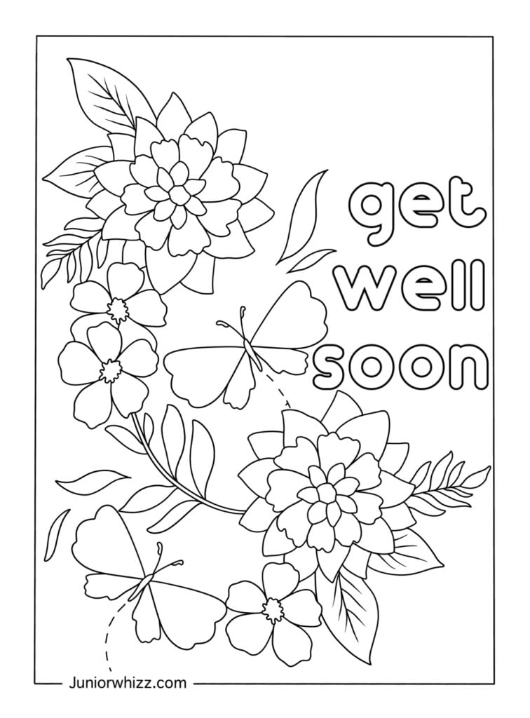 Get well soon coloring pages printable pdfs