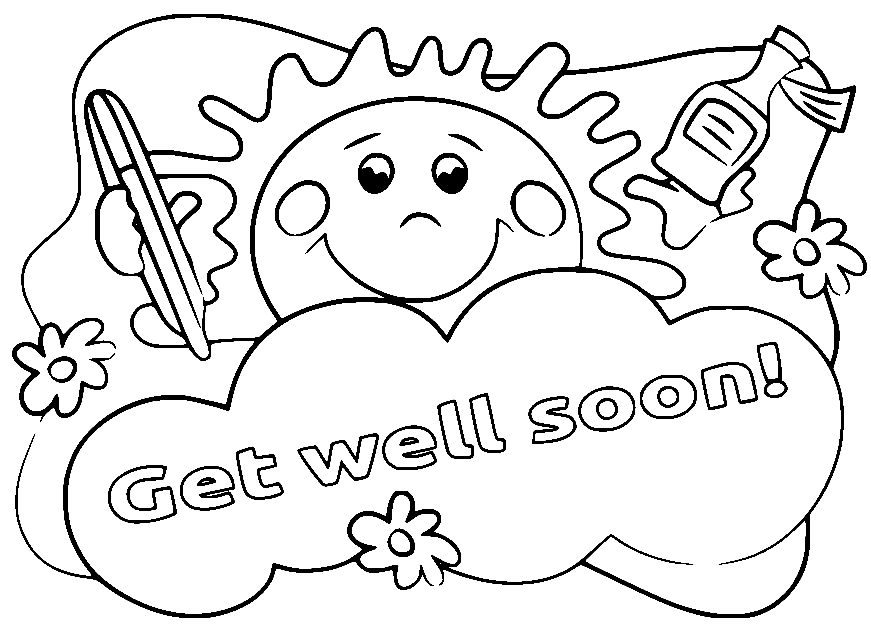 Get well soon coloring pages printable for free download