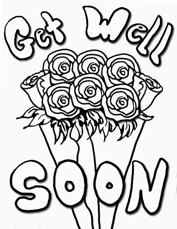 Coloring pages get well soon