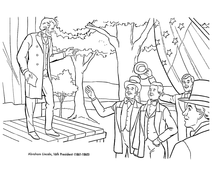 Abraham lincoln coloring pages