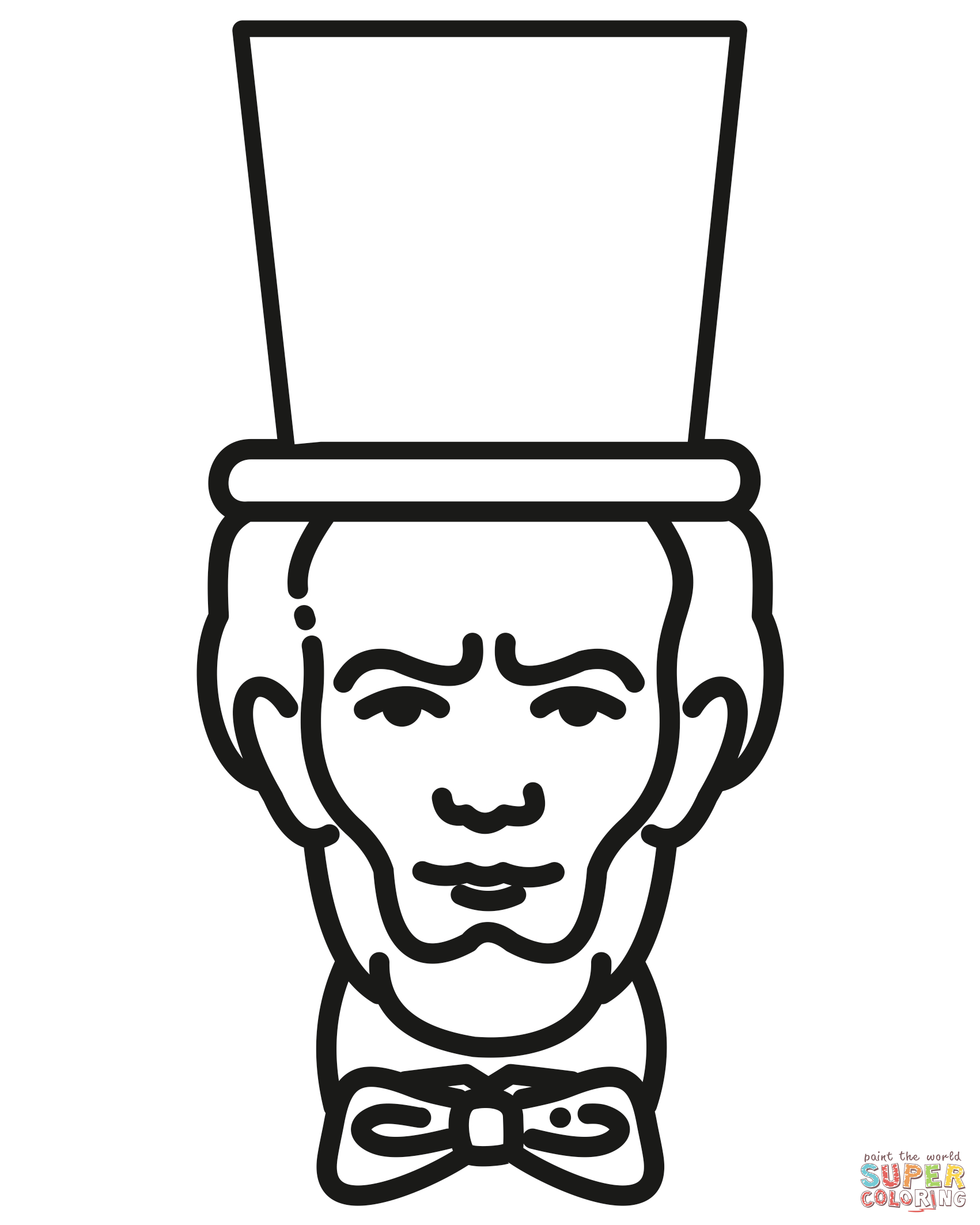 Abraham lincoln coloring page free printable coloring pages