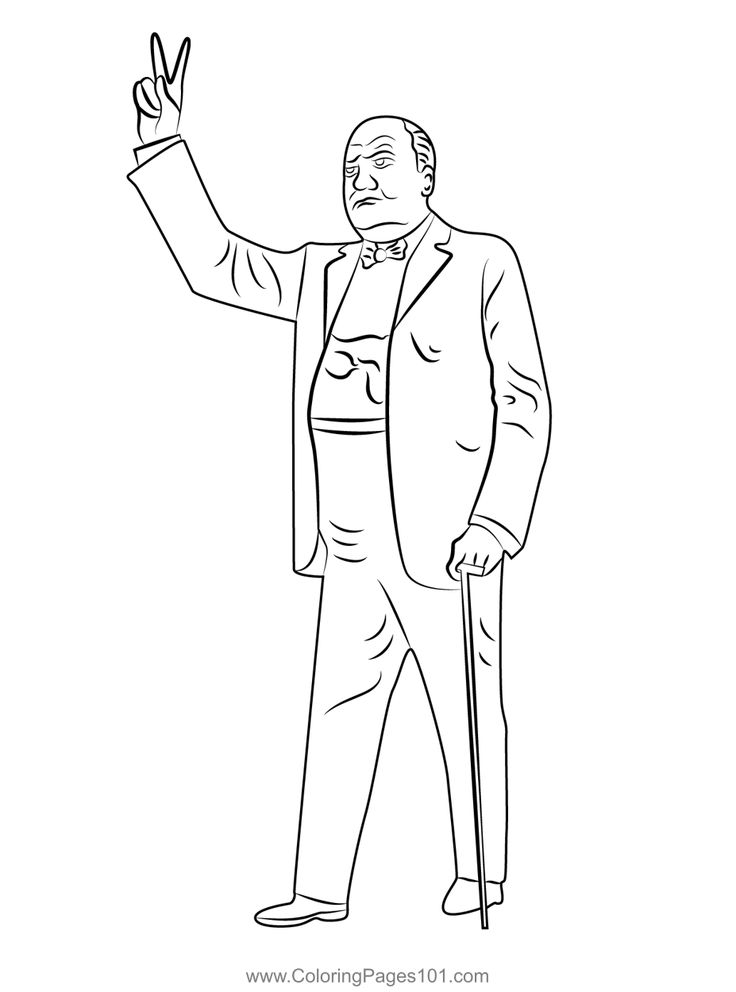 Winston churchill politician coloring page coloring pages coloring pages for kids color