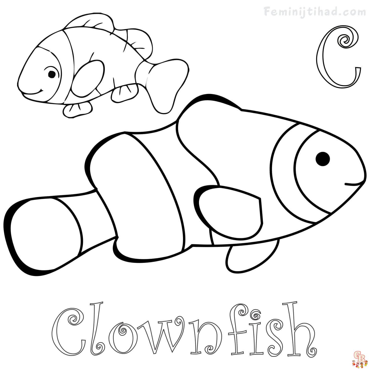 Coloring fun with clown fish coloring pages