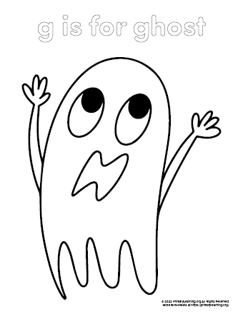 Ghost coloring page