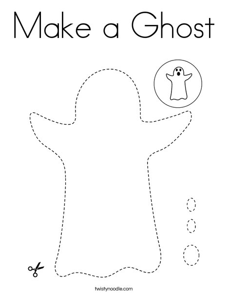 Make a ghost coloring page