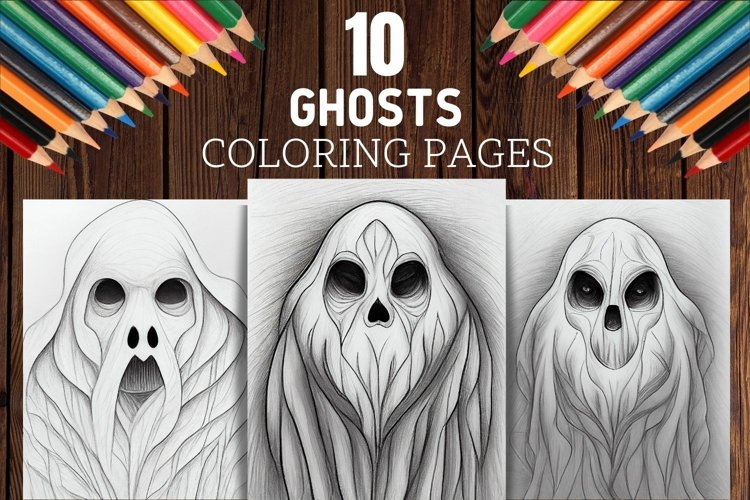 Ghosts coloring pages