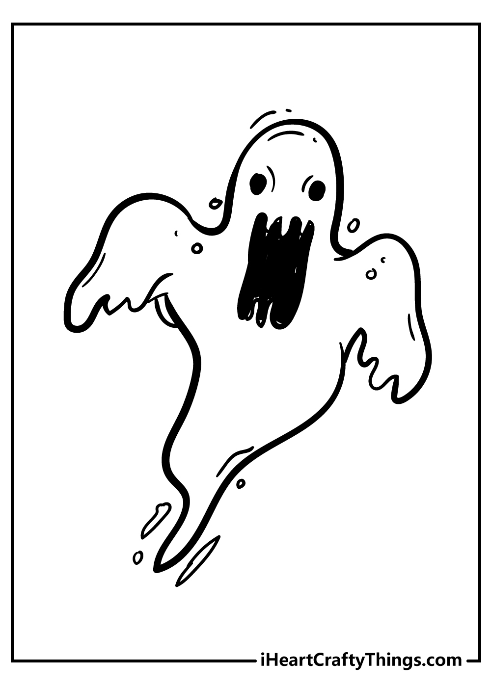 Ghost coloring pages free printables