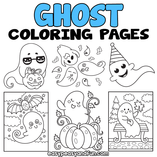 Printable ghost coloring pages â sheets