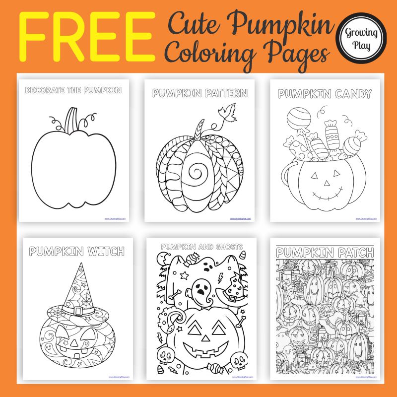 Pumpkin coloring pages for kids