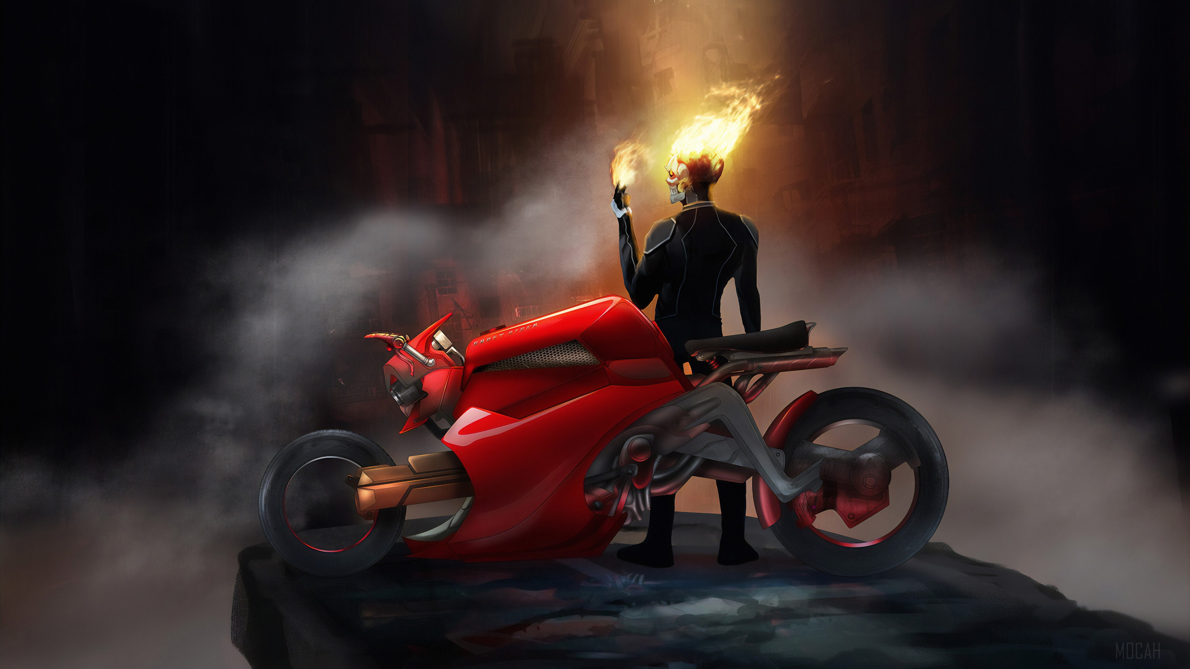 ghost rider fire bike