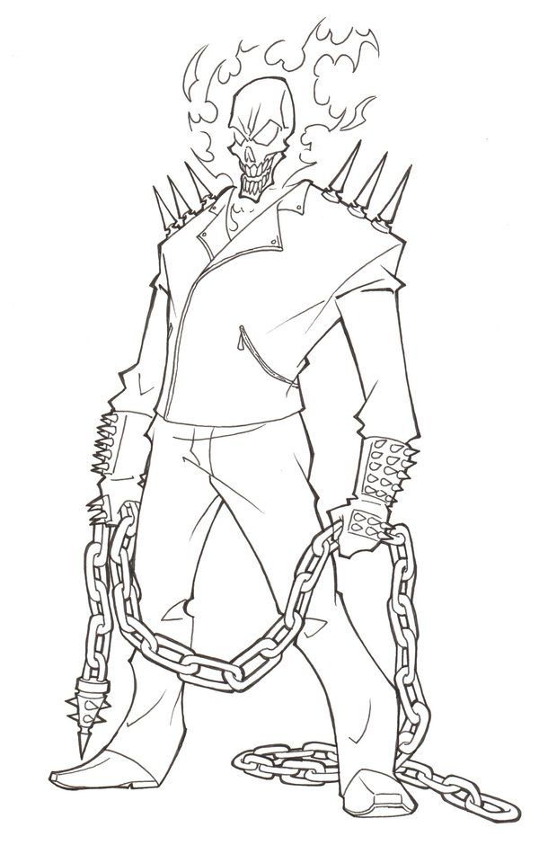 Ghost rider coloring page ghost rider drawing cartoon coloring pages avengers coloring