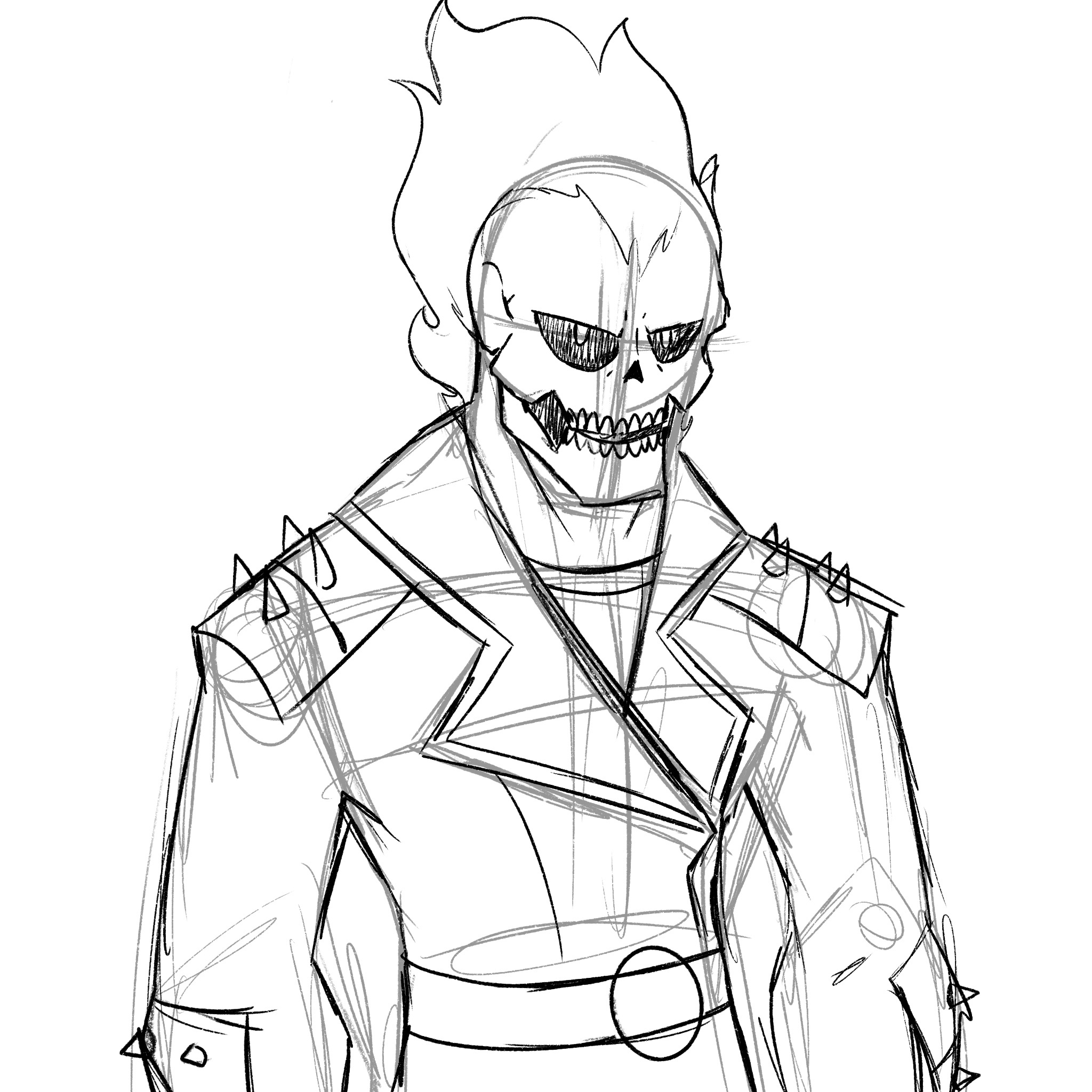 Trash caleb on x quick ghost rider sketch httpstcozduvvgt x