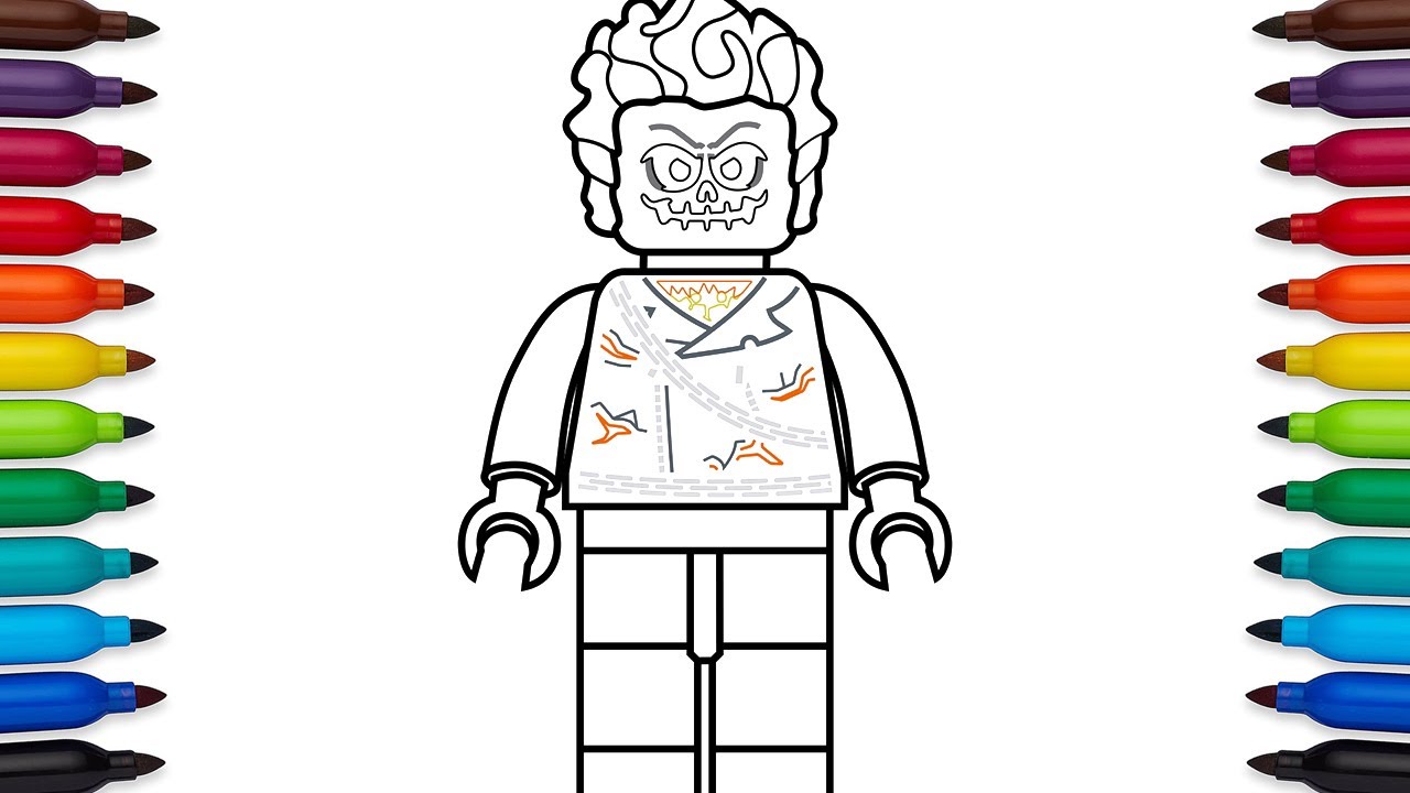 How to draw lego ghost rider