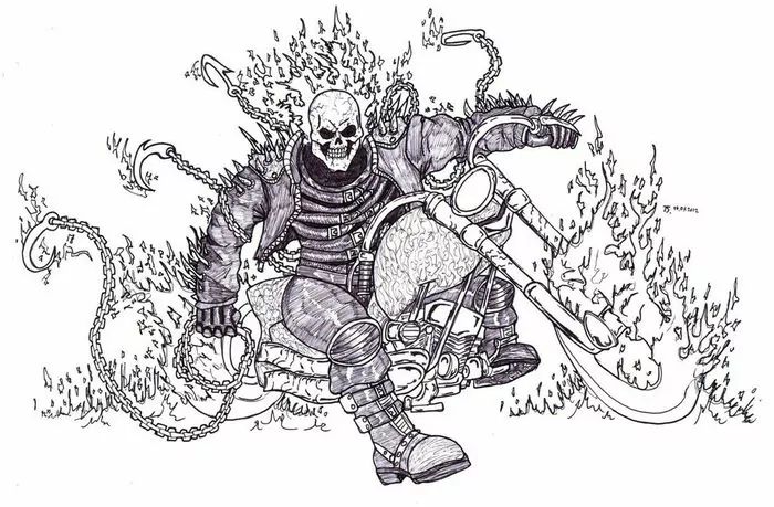 Ghost rider coloring pages pdf