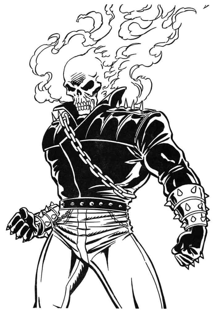 Coloring pages of ghost rider ghost rider drawing ghost rider tattoo ghost rider marvel