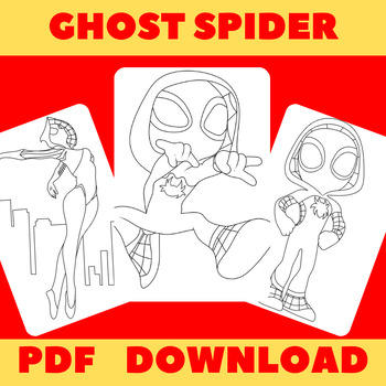 Ghost spider coloring pages for students preschool pre