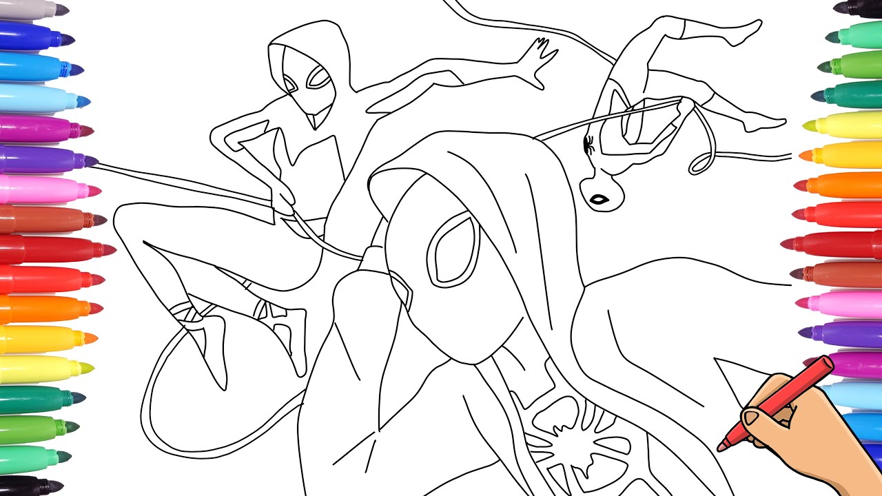 Spiderverse coloring pages