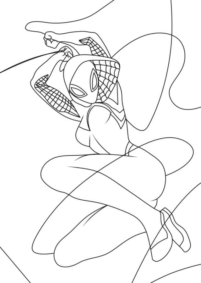 Ghost spider coloring pages