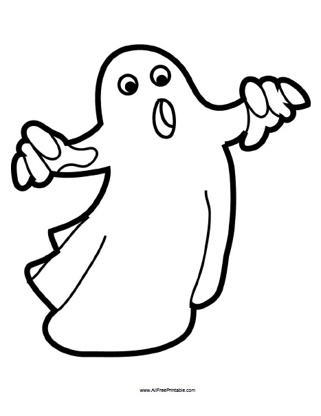 Halloween ghost coloring page â free printable