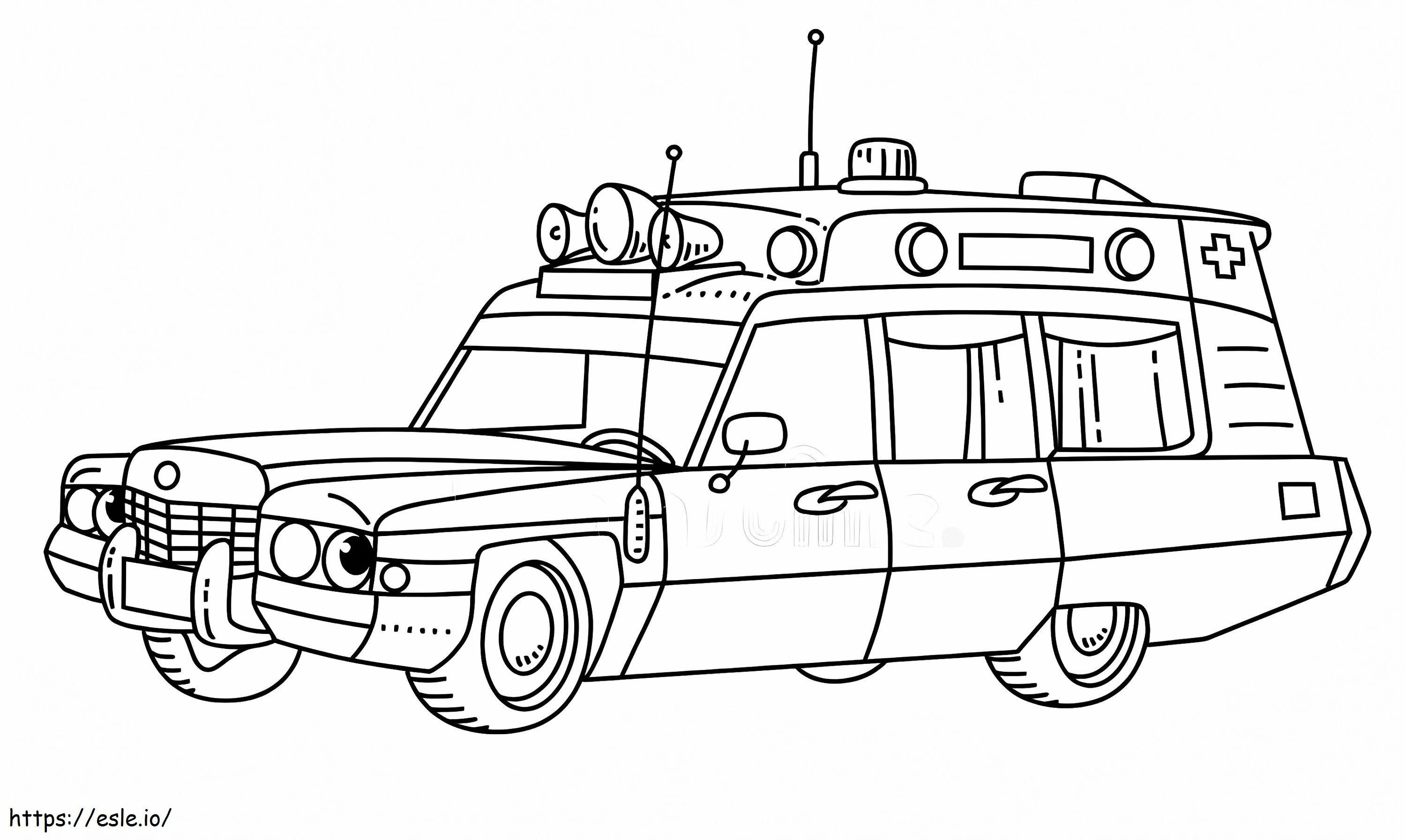 Ghostbusters car coloring page