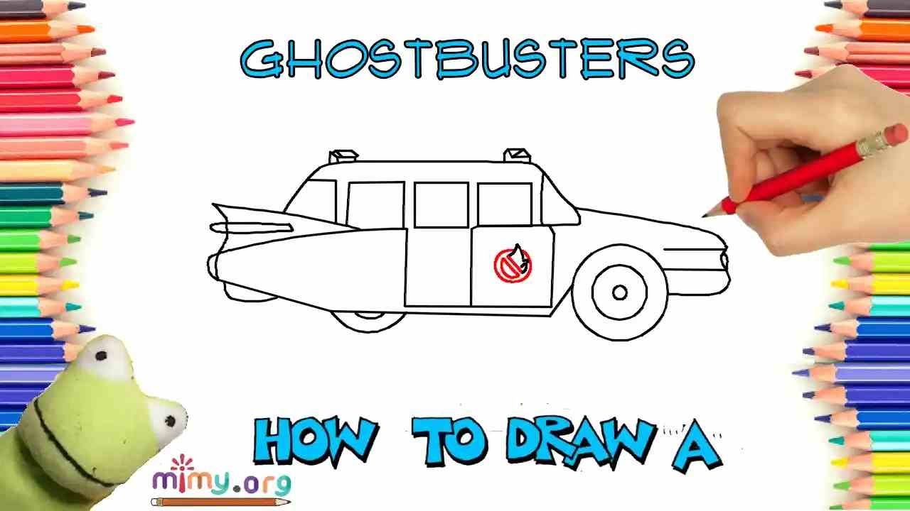 How to draw ghostbuster car car drawing for kids