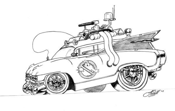 Ghostbusters car by gwdill on