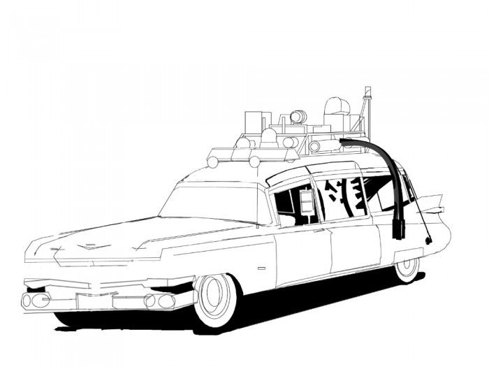 Cars coloring pages ghostbusters ghostbusters car