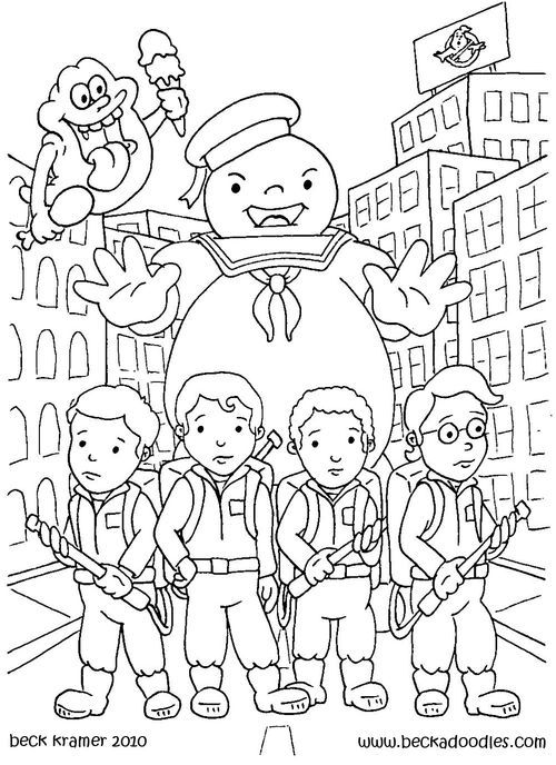 Get creative with ghostbusters colouring pages