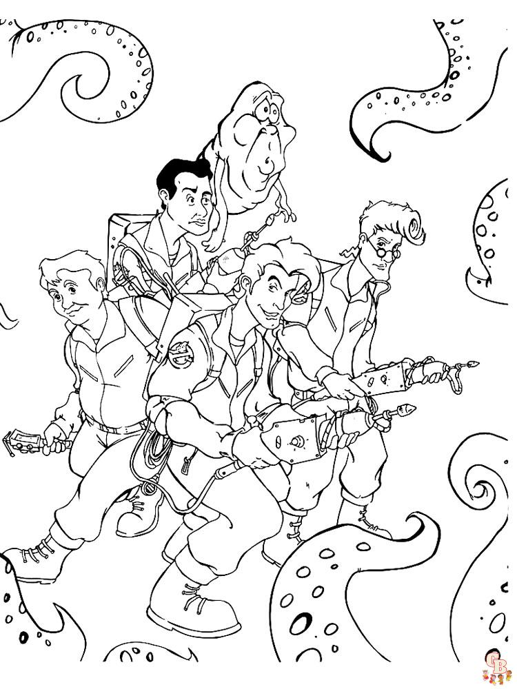Ghostbusters coloring pages free printable for kids
